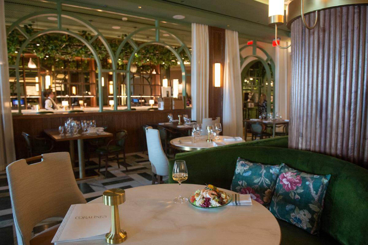 Avenue Interior Design, based in Los Angeles, created a New Orleans French Quarter look and feel for Coraline’s, a new seafood restaurant at Beau Rivage Resort and Casino in Biloxi.