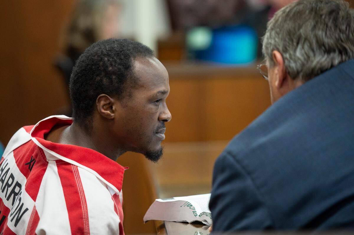 Joseph David Heard, accused of murder in the death of his stepson, appears in court at Harrison County Court in Biloxi on Wednesday, May 18, 2022.