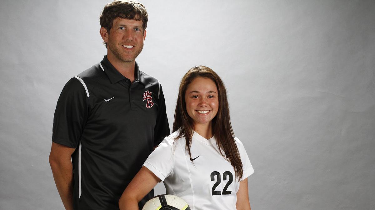 Long Beach's Neil Scott is the Sun Herald girls Soccer Coach of the Year and Long Beach forward Maddie Beets is the girls Player of the Year.