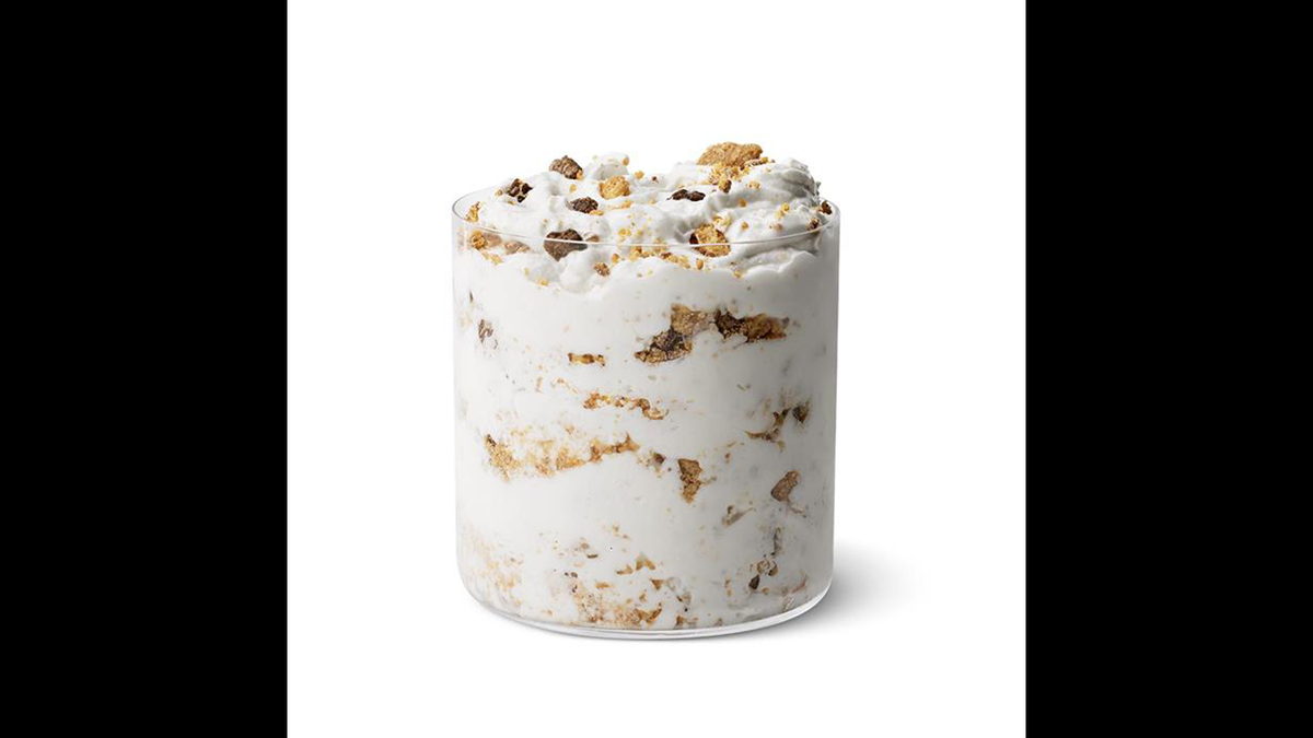McDonald’s new Peanut Butter Crunch McFlurry, featuring chocolate peanut butter cookie pieces, will be available at participating restaurants.