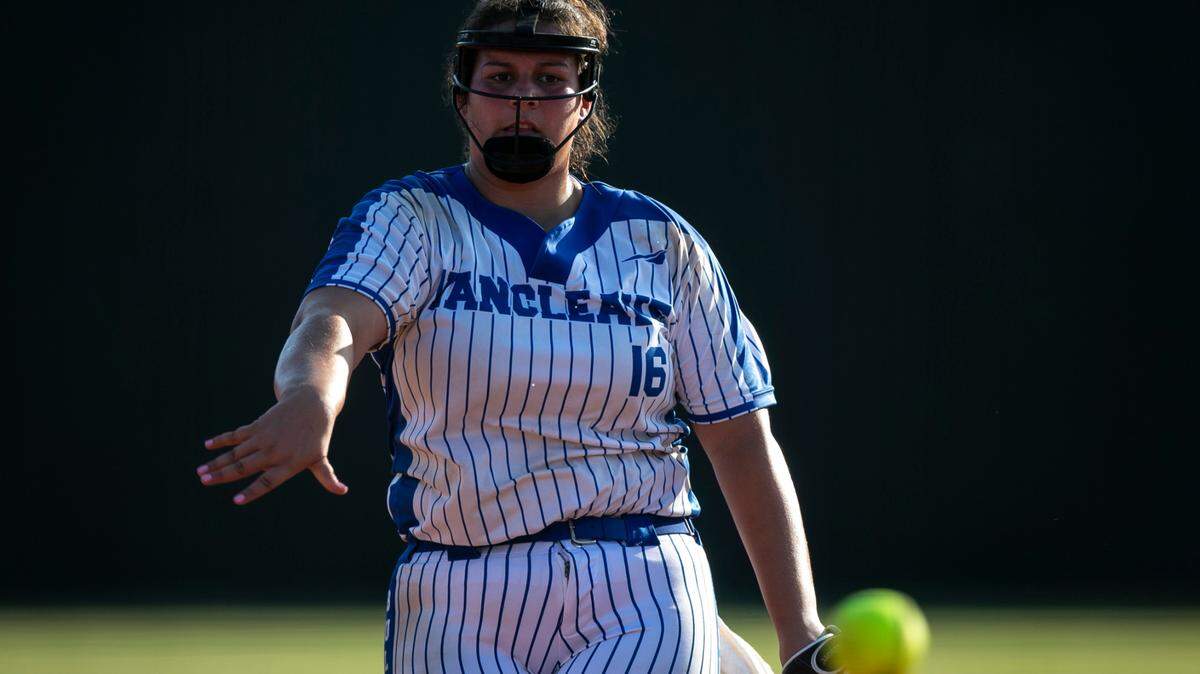 Vancleave pitcher Bryn Daughtery throws a pitch during a game against George County at Vancleave High School in Vancleave on Friday, May 6, 2022.