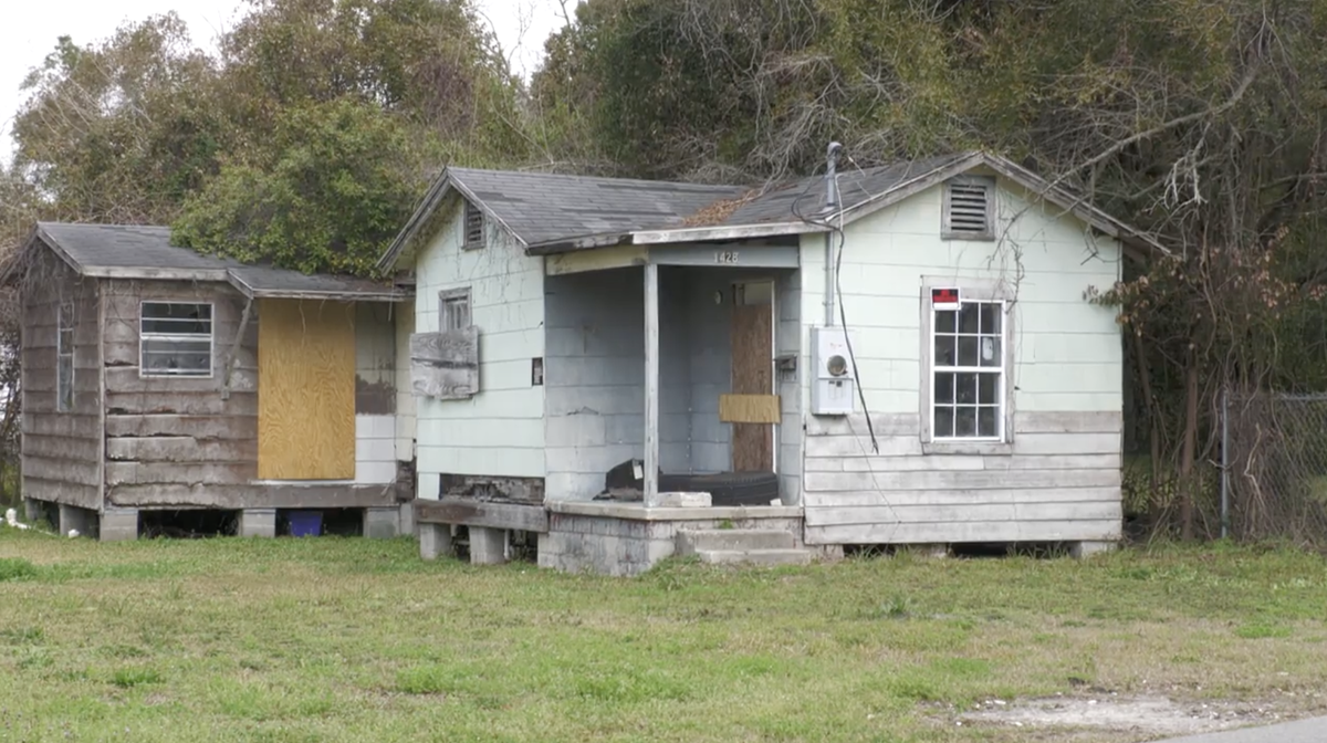 This is one of many abandoned properties that have fallen into disrepair in Gulfport.