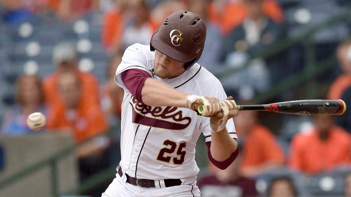 George County's Walker Robbins hits against Madison Central on Wednesday, May 18, 2016, in the MHSAA State Baseball Championships at Trustmark Park in Pearl, Miss.