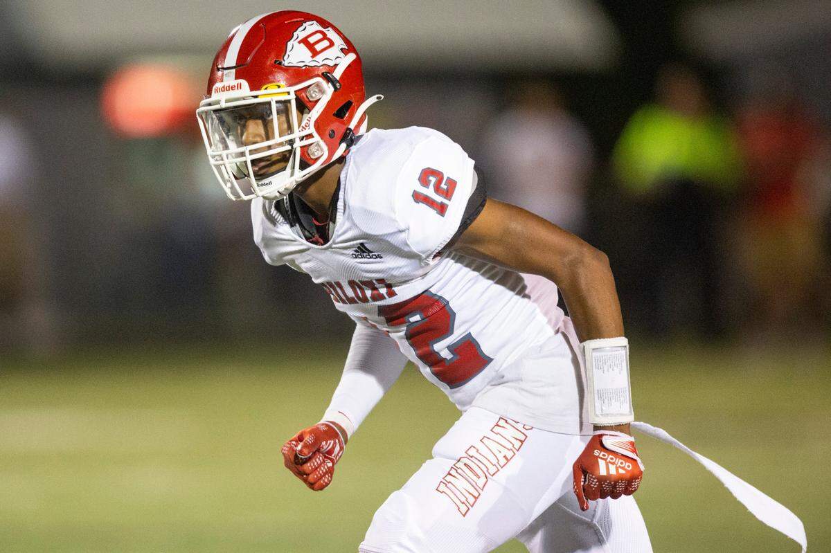 Biloxi’s Duran Parish waits for the punt during a game at Warriors Stadium in D’Iberville on Friday, Sept. 23, 2022. T