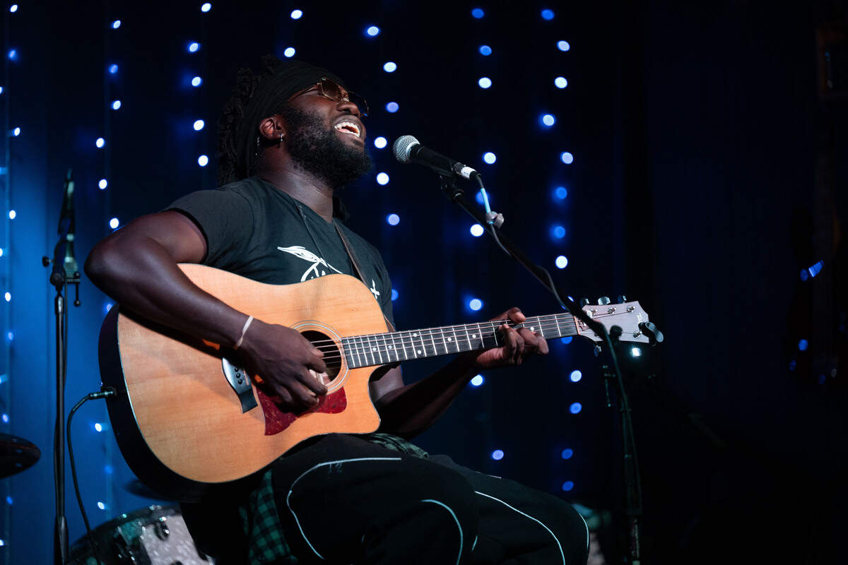 Twurt Chamberlain performs during a Juneteenth celebration at 100 Men Hall in Bay St. Louis on Friday, June 19, 2026.