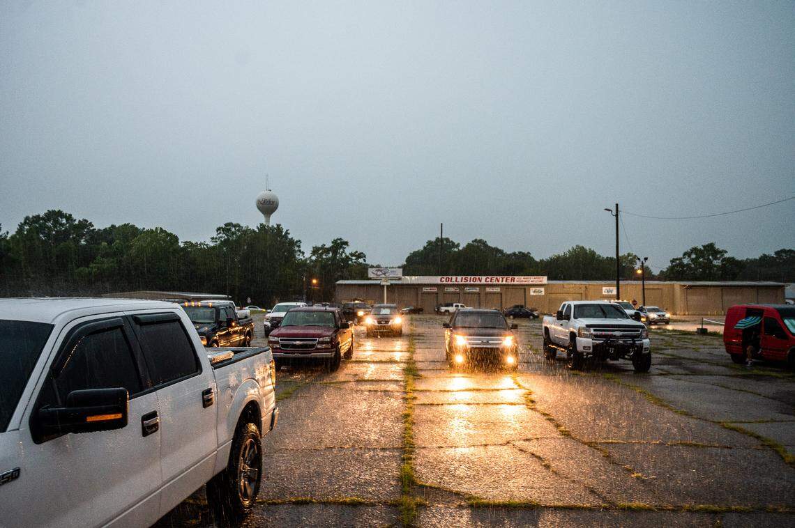 The Deep South Militia gathered next to the Picayune Police Department on Wednesday, July 15, after false social media rumors swirled around the vigil for a missing Picayune man.