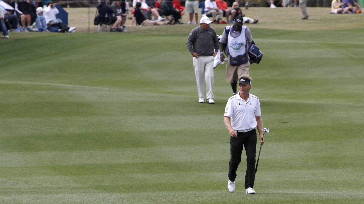 TIM ISBELL/SUN HERALD/2014 
 Bernhard Langer walks toward the final green at Mississippi Gulf Resort Classic.