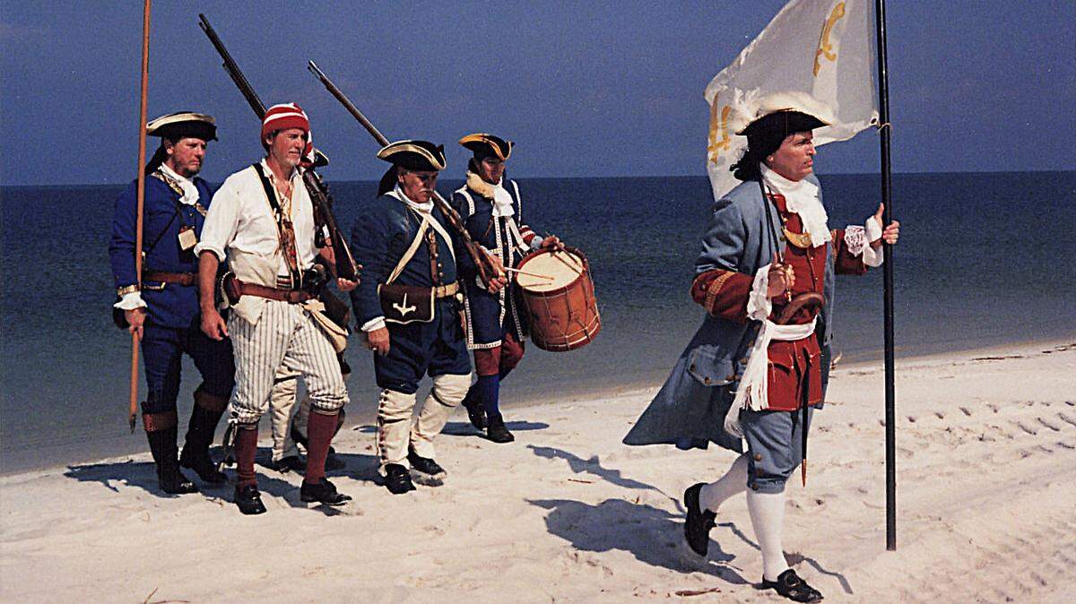 The French landed — again. On Feb. 13, 1999, 300 years after the French first stepped on land that would become Biloxi and the Mississippi Gulf Coast, they arrived again in a Tricentennial re-enactment.