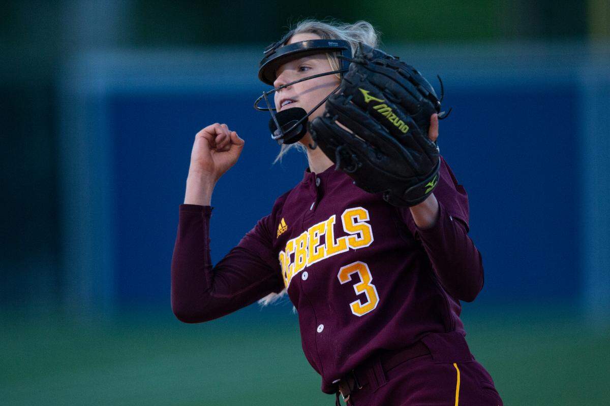 George County’s Gracie Magee throws a pitch during a game at St. Martin on Monday, March 20, 2023.