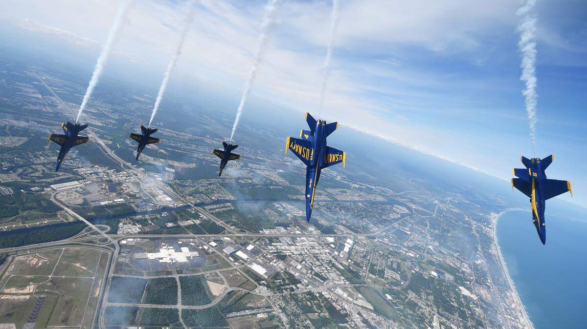 The U.S. Navy flight demonstration squadron, the Blue Angels, perform during the Wings Over Myrtle Beach Air Show in April.  The Blue Angels are scheduled to perform over in the Blues Over Biloxi Air Show July 21-22.