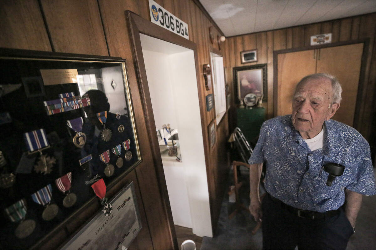 George Roberts reflected on his time in the military with the Sun Herald Feb. 28, 2021, showing his different medals he was awarded throughout his service including a purple heart.