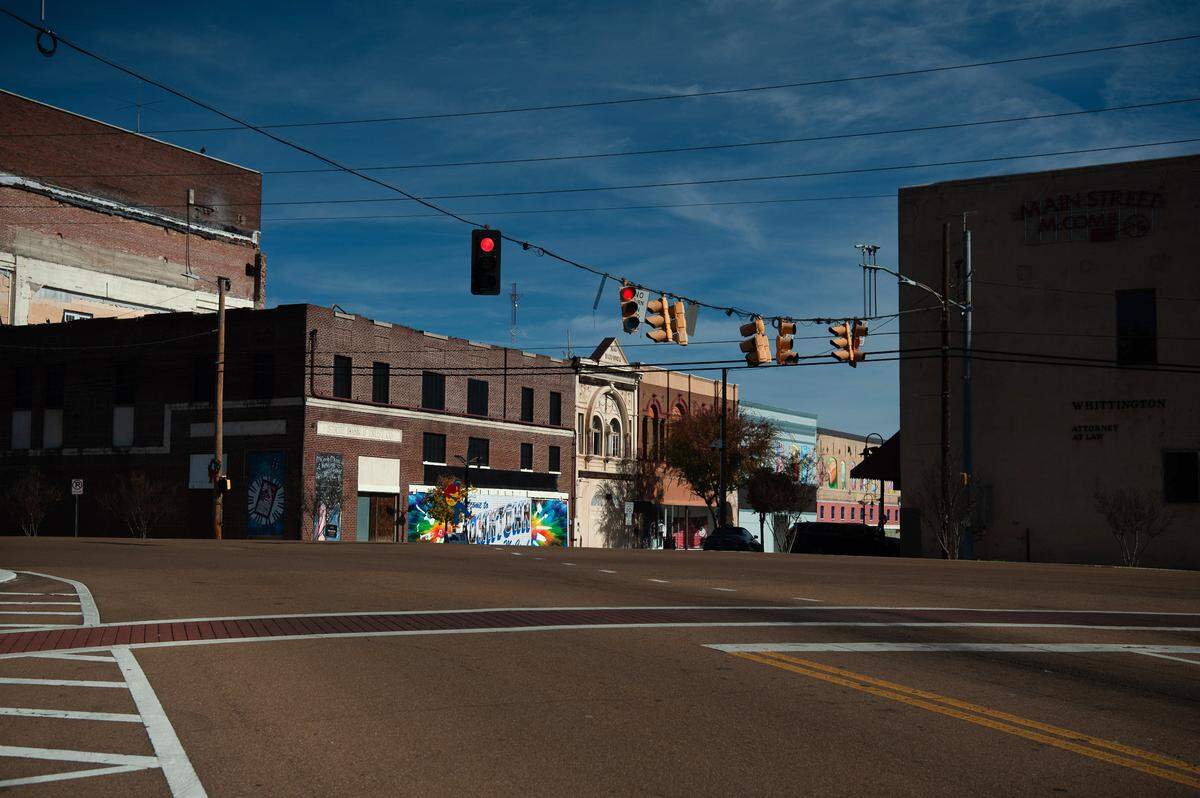 Downtown McComb remains quiet on Dec. 13, 2023.