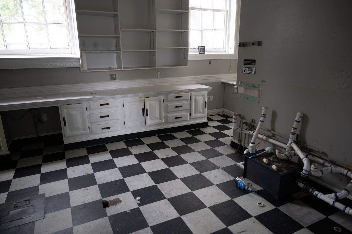 The unrenovated interior of the Biloxi Yacht Club in downtown Biloxi.