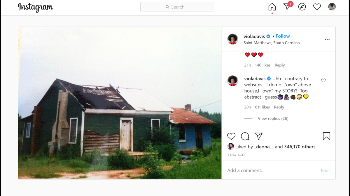 Award-winning actress Viola Davis is setting the record straight after a celebratory birthday post honoring her birthplace, a South Carolina plantation, sparked reports that she had purchased the land.