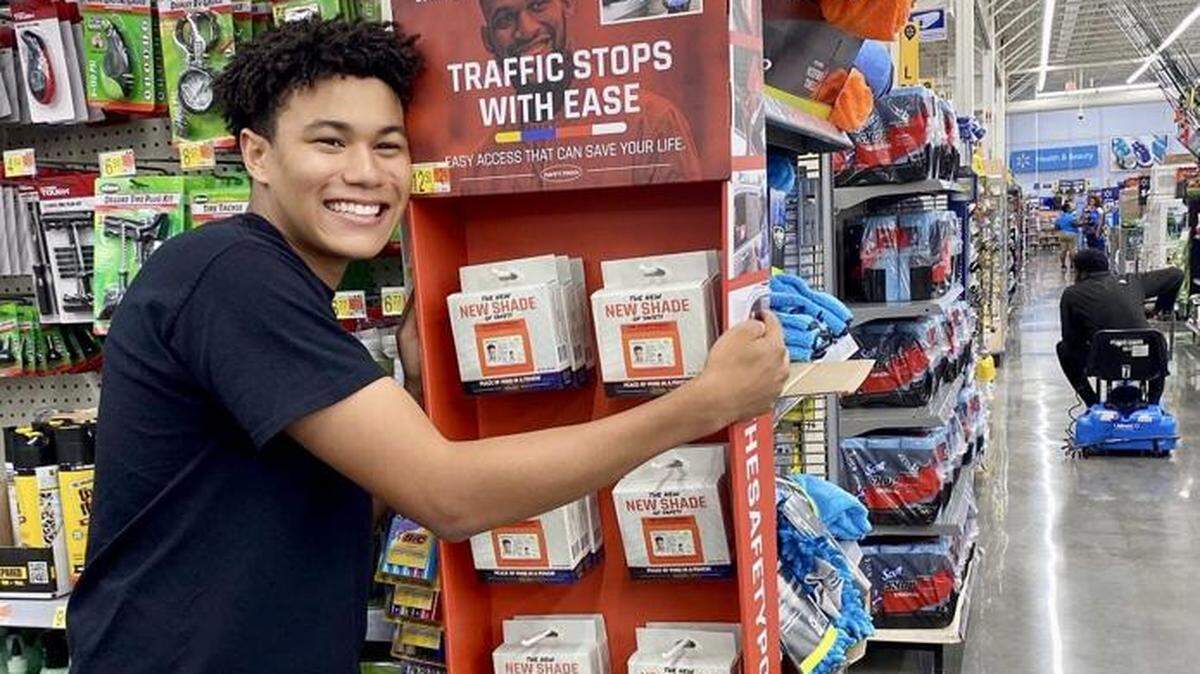 David Price, 20, of New Orleans, invented the Safety Pouch that is now sold at Walmart in Gulfport.