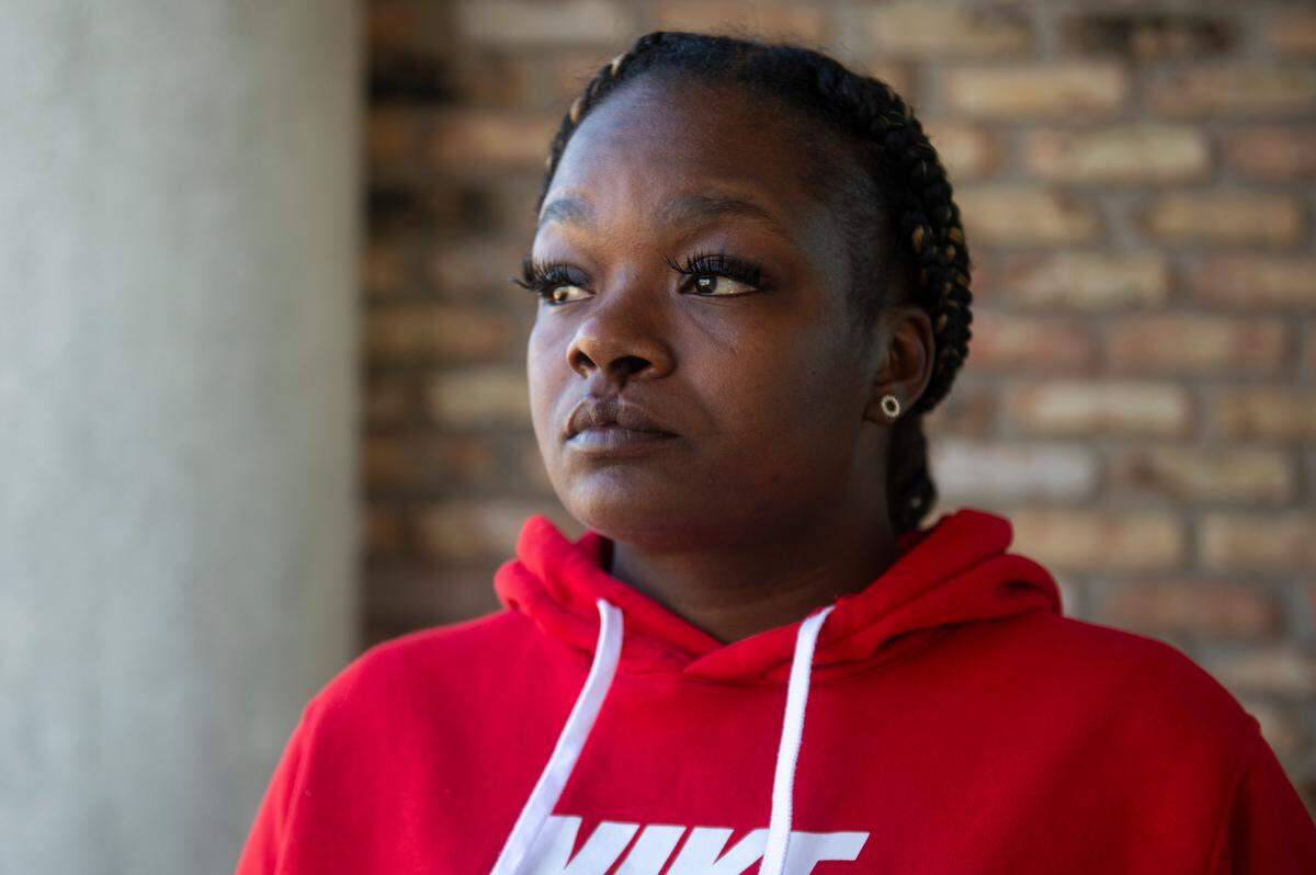 Jessica Brown poses for a portrait in Gulfport on Wednesday, Oct. 23, 2024. Brown says on Monday she received video of an employee at Faithfully Yours Learning Center allegedly hitting and kicking her 3-year-old autistic son. 