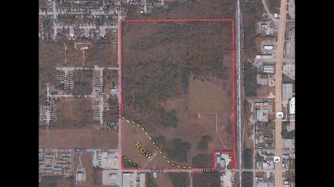 The boundaries of the north port property, which sits northeast of 33rd St. and 34th Ave. The port wants to develop 16 acres in the southwest section for Department of Defense storage next to the Kansas City Southern Railway line, to which residents in surrounding neighborhoods object.