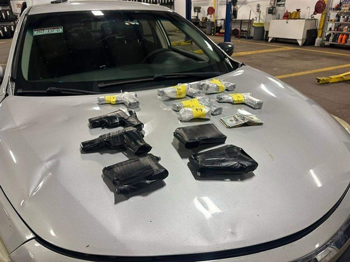 The Drug Enforcement Administration said law enforcement seized 10 guns during a broader operation that ran April 25 through 27 in Harrison County.