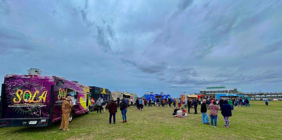 The Great Food Truck Race on the Great Lawn in front of Harrah’s Casino on Feb. 3, 2024.
