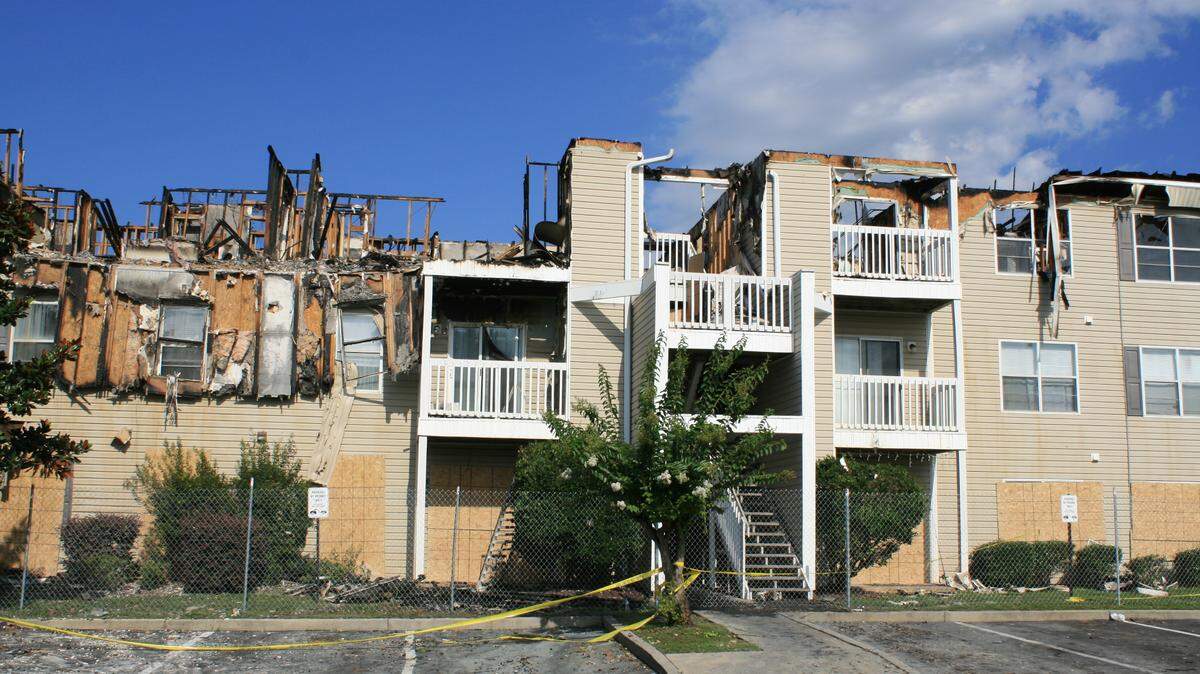 A fire destroyed four units and heavily damaged six during the fire at Providence Point this weekend, the Biloxi fire department said.