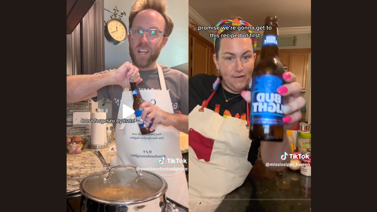 Matthew Bounds of Gulfport, left, and Caroline Davis of Bay St. Louis, right, are famous TikTok cooks and spoke out in support of Bud Light’s support of the LGBTQIA community in their latest recipe videos.