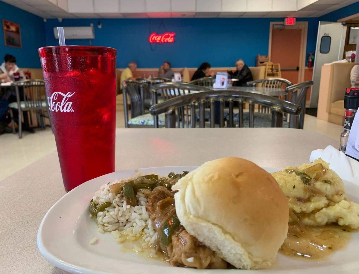 The daily special at the Houndstooth Cafe in Gulfport, Mississippi.