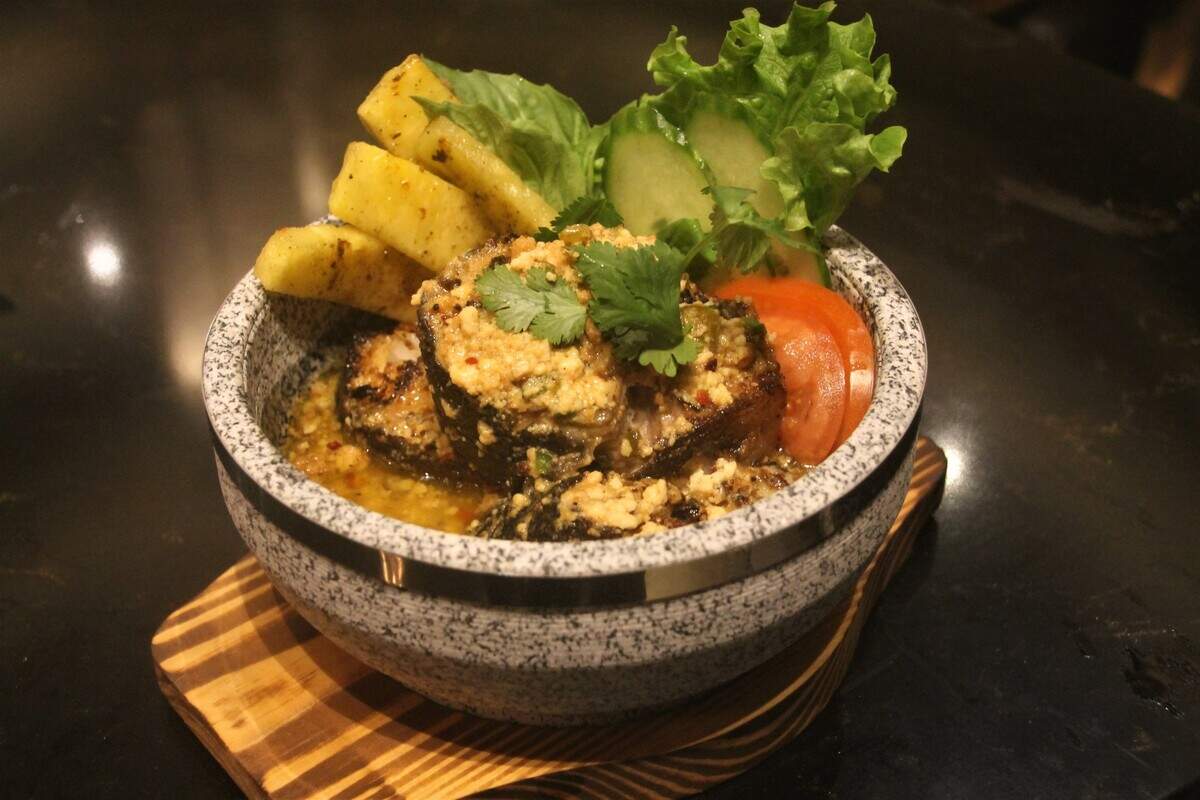 The roasted black cod at Jia restaurant inside the Beau Rivage.