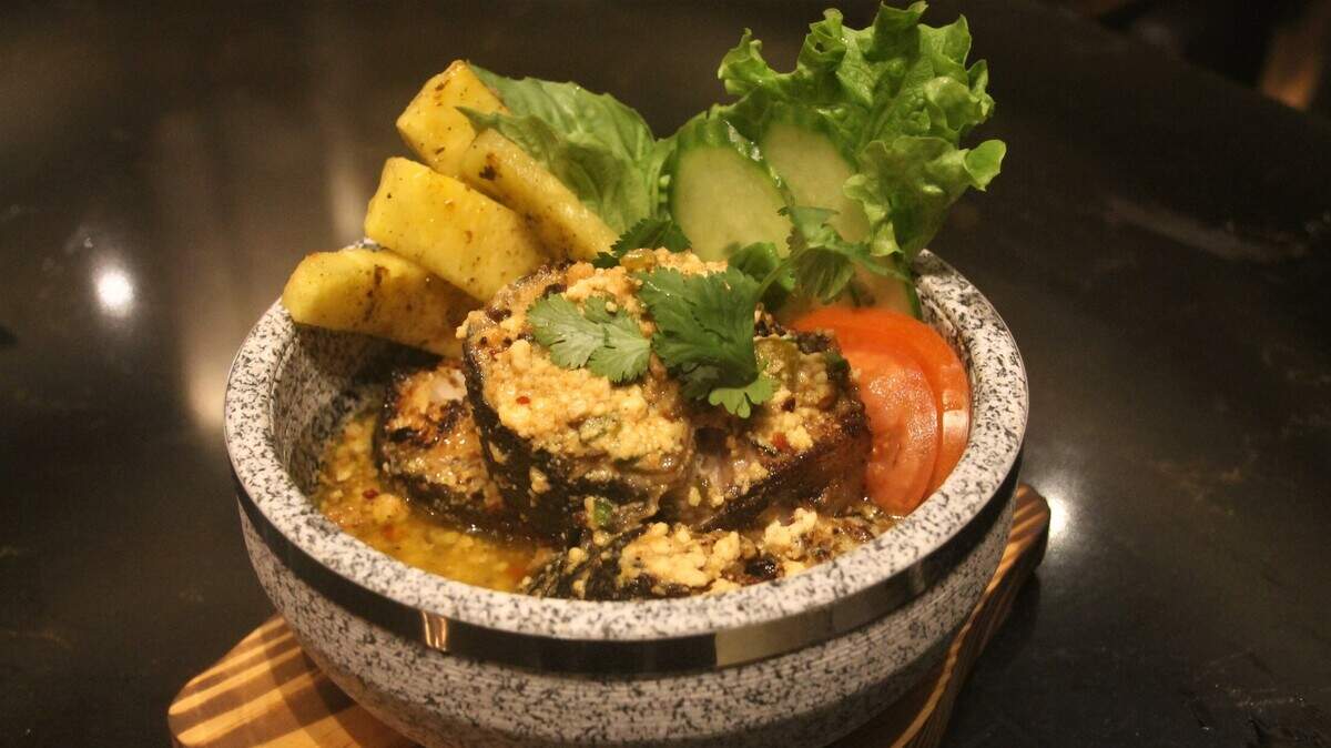 The roasted black cod at Jia restaurant inside the Beau Rivage.