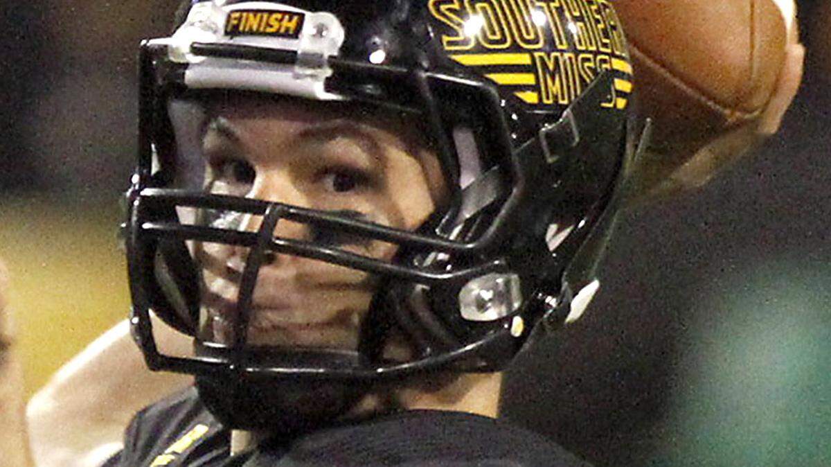 TIM ISBELL/SUN HERALD 
 Southern Miss quarterback Nick Mullens threw five touchdown passes against Rice.