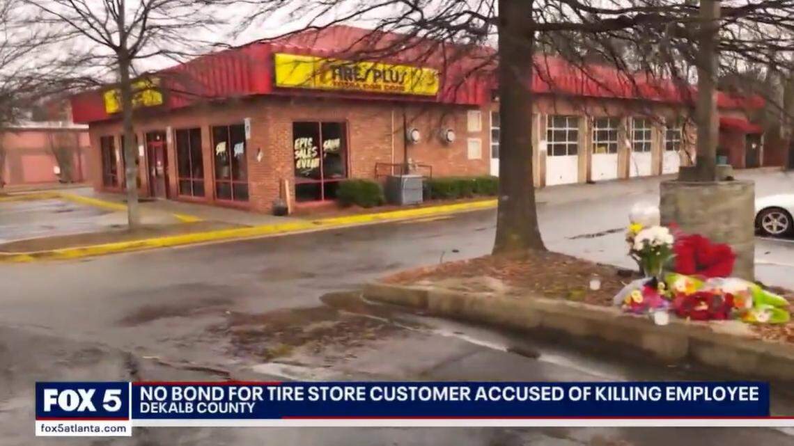 A Tires Plus employee in Georgia was shot and killed on the job Saturday, Dec. 31, after a customer mistook him for a car thief, police said.