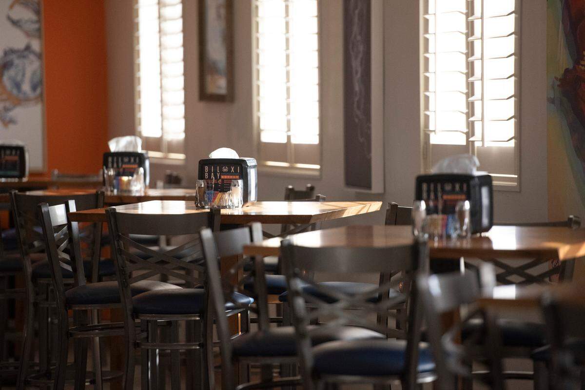 The seating area at Boomtown Casino’s new buffet, the Biloxi Bay Buffet, on Thursday, April 3, 2025.