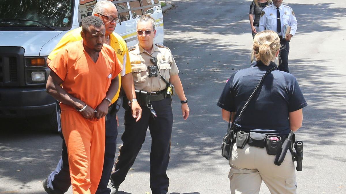Terelle Johnson arrives at Justice Court in Wiggins on Wednesday, June, 20, 2018, before his preliminary hearing on a first-degree murder charge in the decapitation death of his mother, Sherry Johnson. Johnson is on trial this week in Stone County Circuit Court.