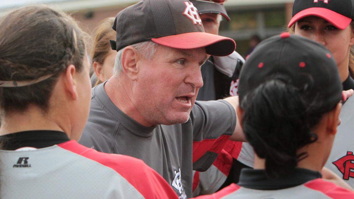 JOHN FITZHUGH/SUN HERALD 
 Harrison Central coach Jimmy Parker has his Red Rebelettes sitting on top of the Sun Herald's Top 10 after one week of play.