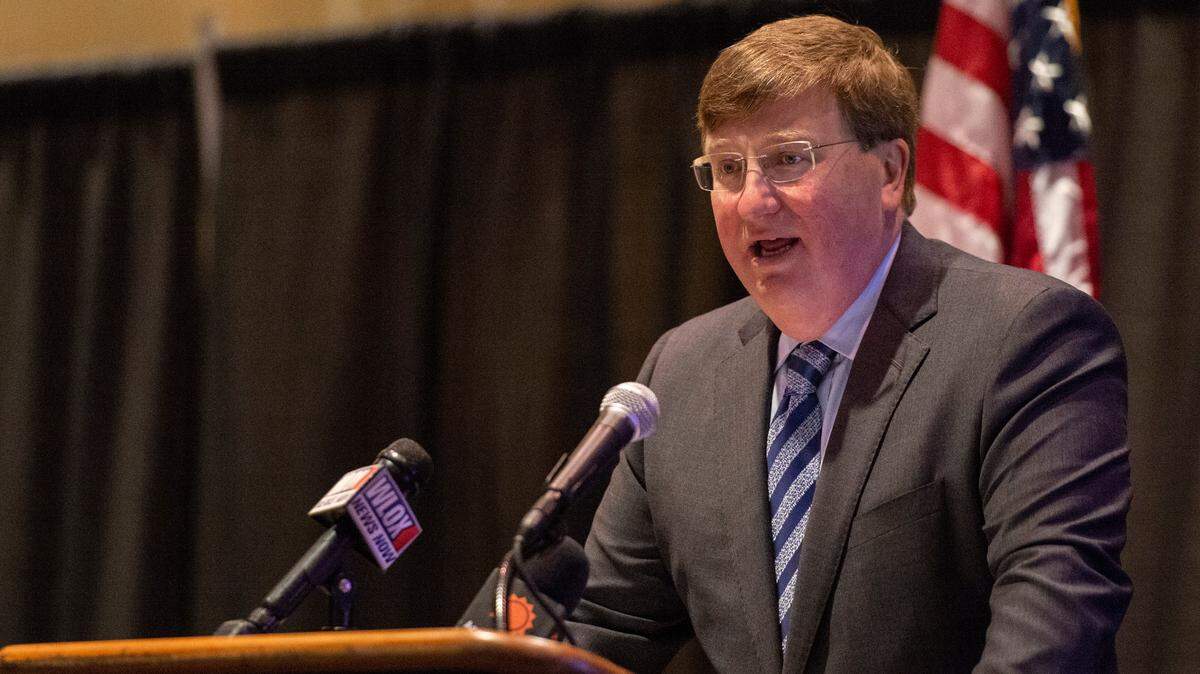 Mississippi Governor Tate Reeves announces Restore Act Funding for various MS Coast projects at the Mississippi Coast Coliseum in Biloxi on Tuesday, Nov. 9, 2021.