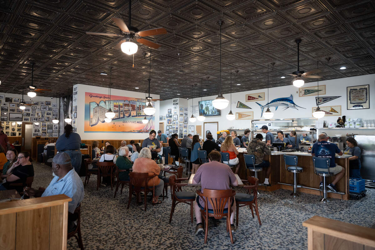 Customers are seated for breakfast during the opening day of The Downtowner in Gulfport on Tuesday, June 9, 2026.