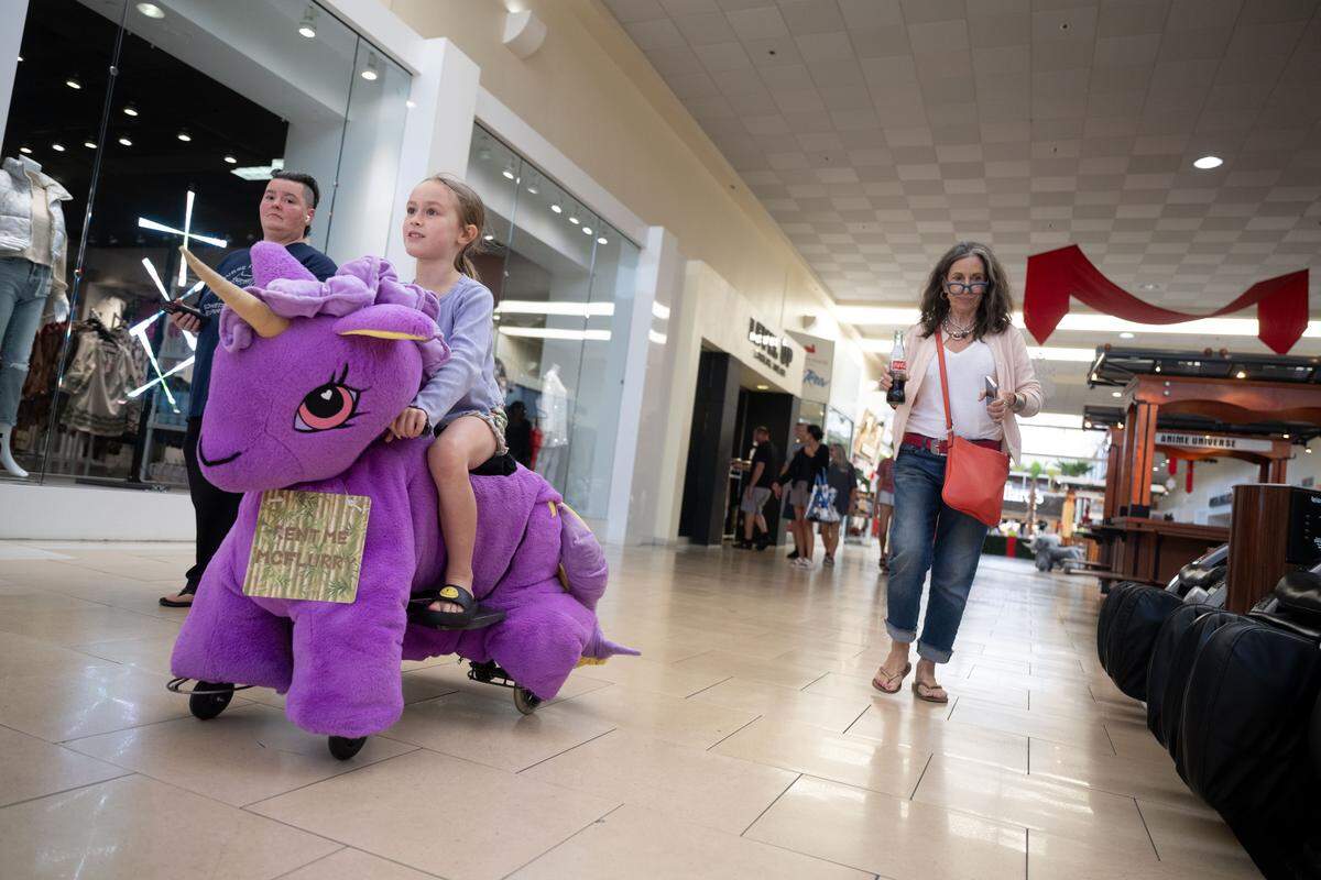 Edgewater Mall in Biloxi makes it fun to shop, with rideable animals for the kids, a movie theater and a trampoline park.