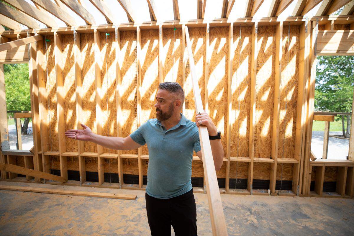 Many of the features and building materials used to construct Josh Morgerman’s new house in Old Town Bay St. Louis will make it safer against hurricane-strength winds and storm surge.