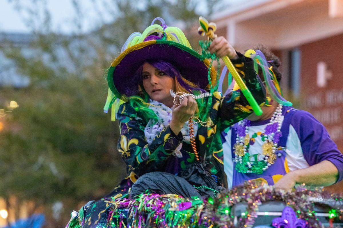 Jeep-A-Gras was one of the first Mardi Gras parades on the Coast this year and drew young families to Long Beach to kick off the carnival celebrations.
