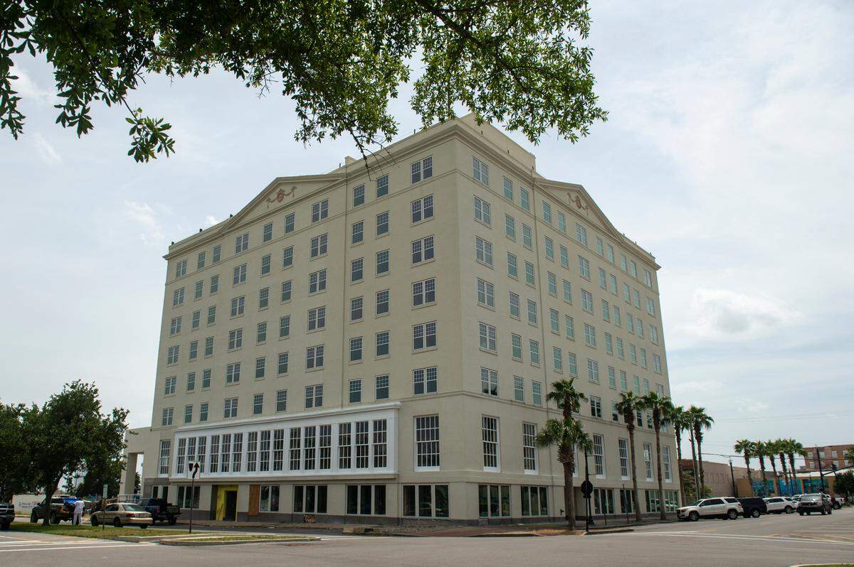 Present: he Markham Hotel in downtown Gulfport is being restored from the damages of time and Hurricane Katrina.