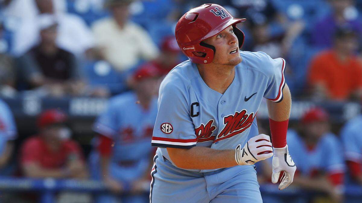 Brynn Anderson/Associated PRessMississippi's J.B. Woodman looks up at the ball after he hit a solo home run during the third inning against Vanderbilt in a Southeastern Conference NCAA college baseball tournament game at the Hoover Met, Thursday, in Hoover, Ala.