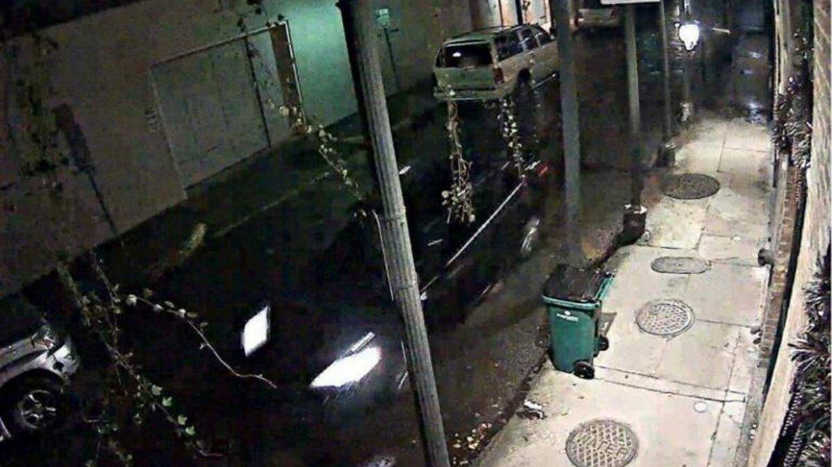 NOPDThis black four-door sedan is suspected in a fatal hit-and-run Friday in the French Quarter.