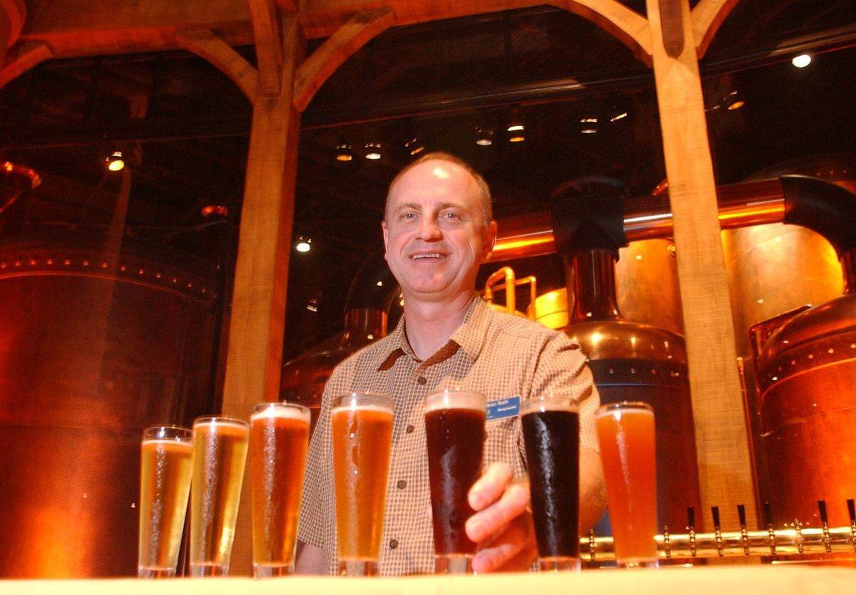 Biloxi Blonde beer returns for the 25th anniversary celebration at Beau Rivage Resort & Casino in Biloxi. In this file photo, Beau Rivage casino Brewmaster Brian Bush is pictured with his creations for the Coast Brewpub. From left are: Biloxi Light, Biloxi Blonde, Millennium Ale, Sunset Amber, Beau Rivage Bock, Steel Head Stout and Wheat Beer.