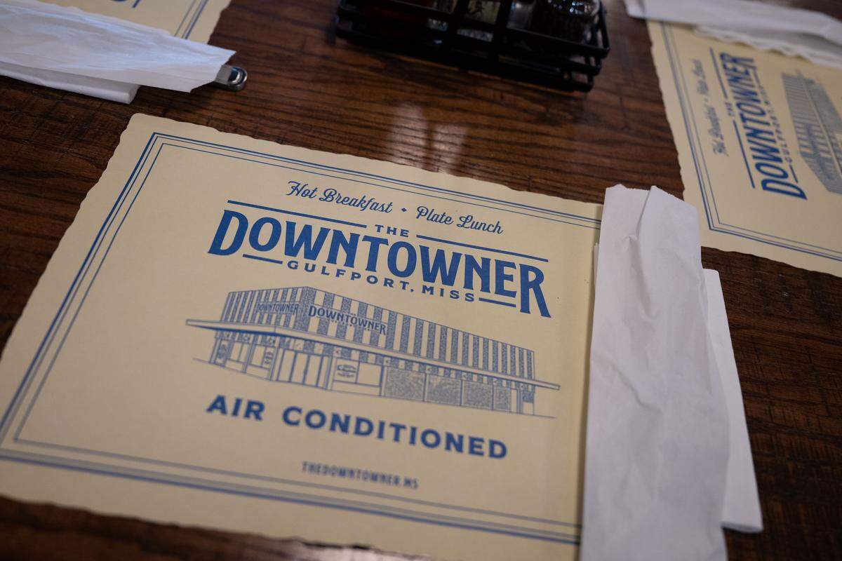 Table mats are something special at The Downtowner in Gulfport 