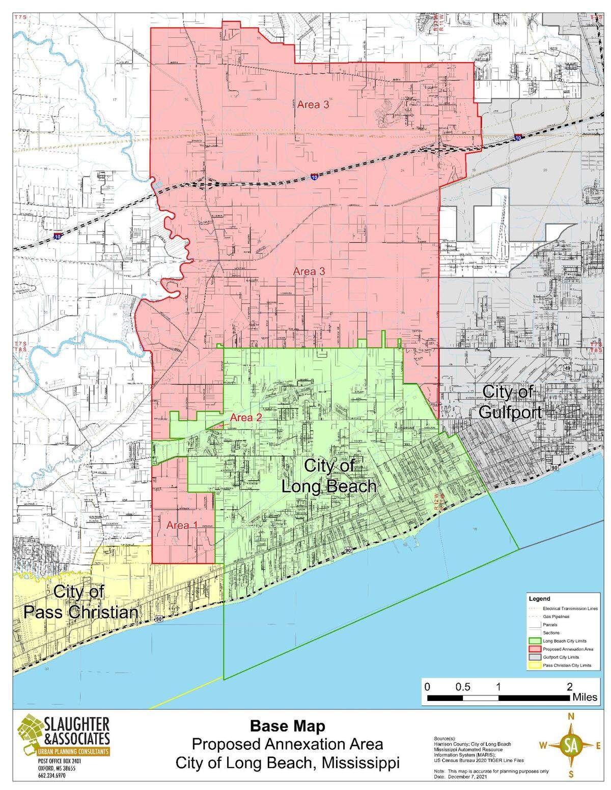 Long Beach, Mississippi proposes annexing about 20 square miles of unincorporated Harrison County land. The City will likely file paperwork with the chancery court in January 2022.