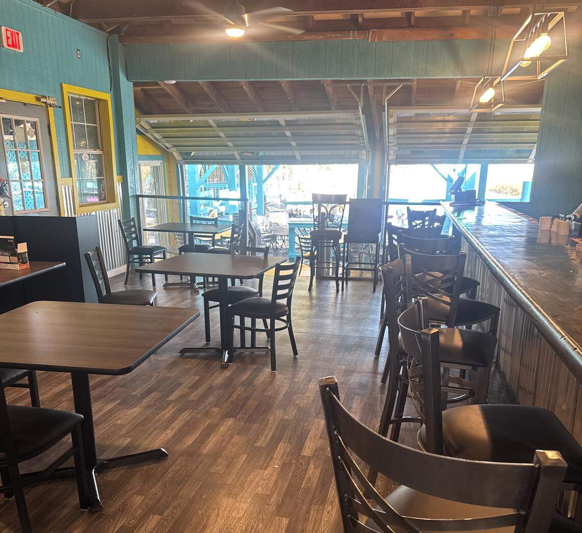 Tables and bar seating now are wide open to the scenery outside after walls came down and overhead doors were installed to make the most of the views from every seat at the new Crawfish House on the Bayou in Gautier.