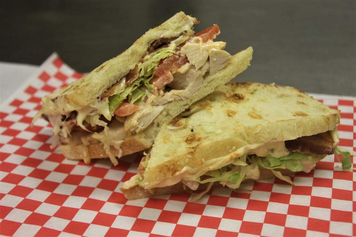 The Southwest sandwich at Snacks inside the Beau Rivage Casino in Biloxi has chicken, bacon and chipotle mayo.