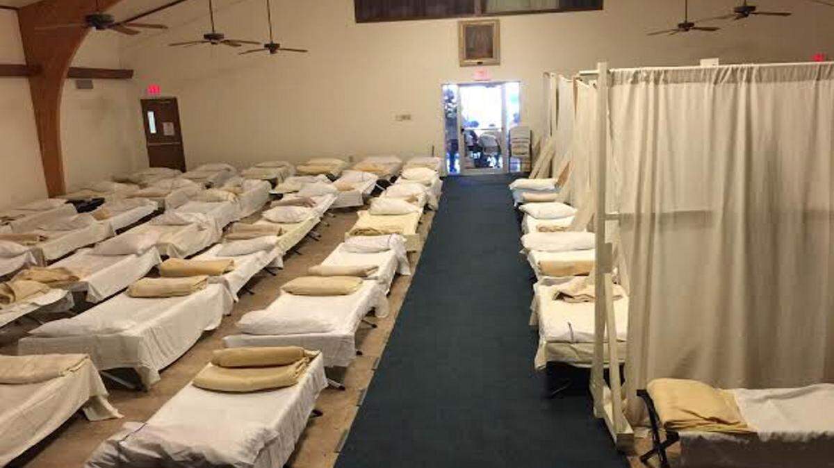 COURTESY MORGAN SHIYOU 
 The Salvation Army cold-weather shelter in Gulfport .