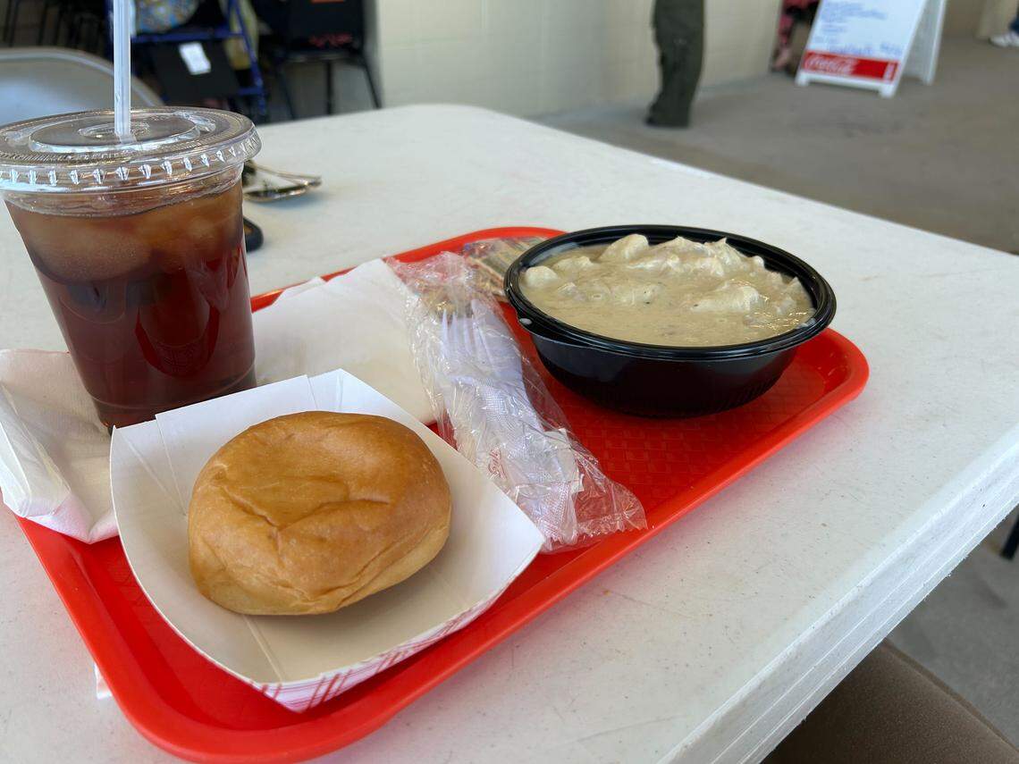 Chicken and Dumplings served at the Jackson County Fair in Pascagoula.