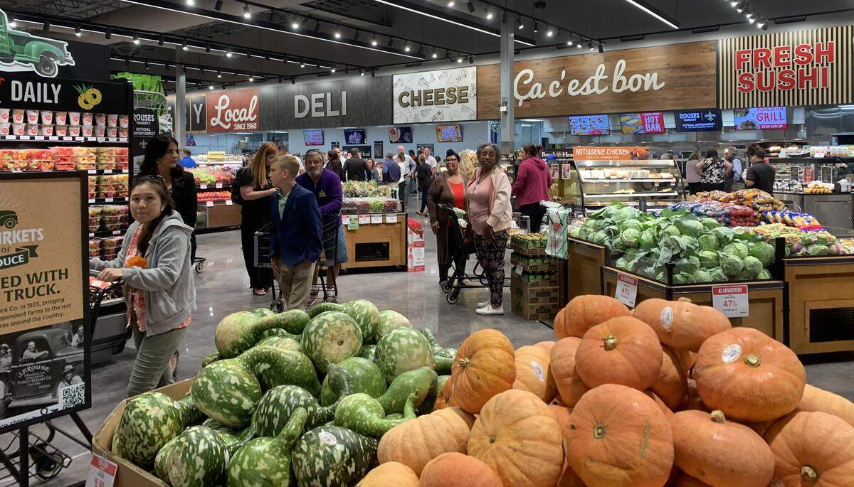 Even with the parking lot packed on opening day, there was still plenty of space inside the sprawling 60,000 square foot Rouses Market in west Biloxi on Wednesday, Oct. 16, 2024.