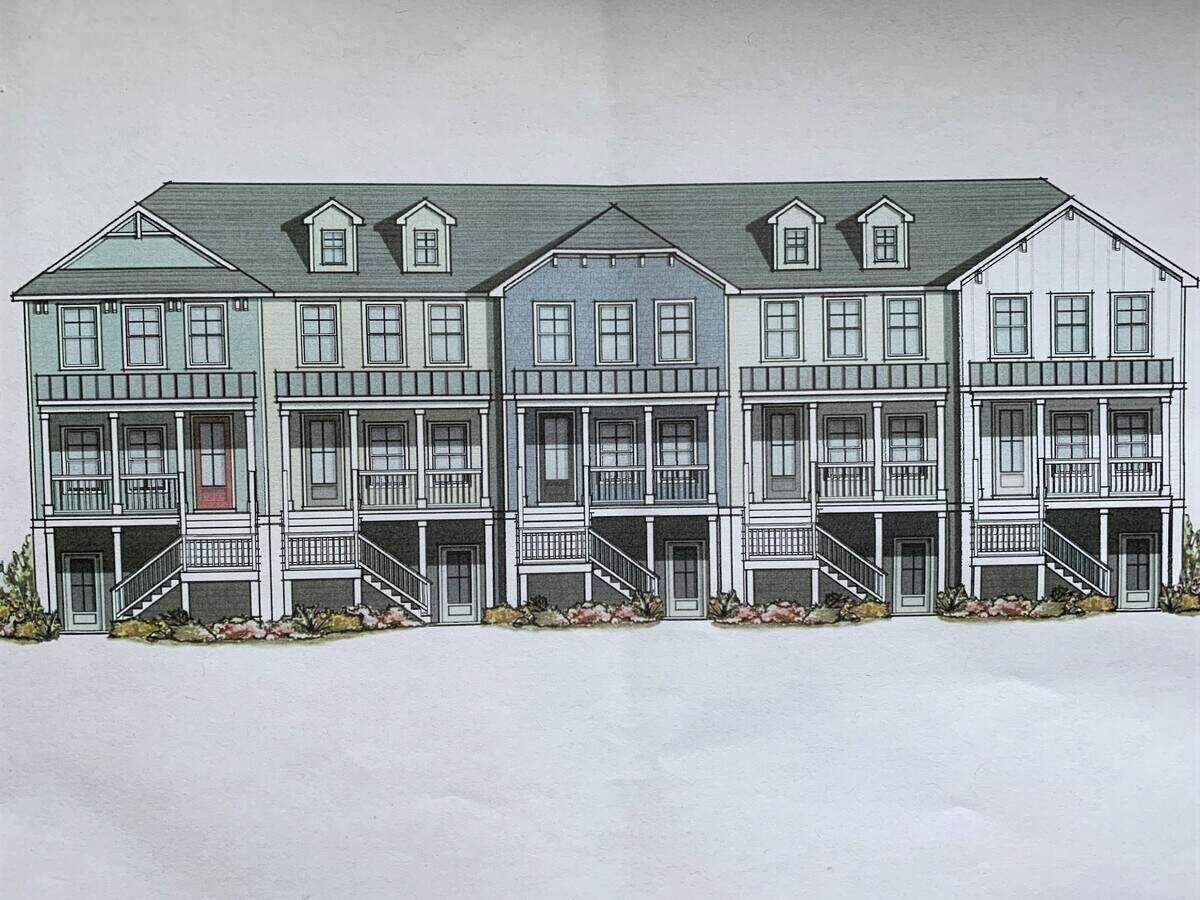 This rendering from Elliott Homes gives an idea of how each townhouse will have a slightly different yet cohesive facade. The rental project is proposed on Maple Street in East Biloxi.